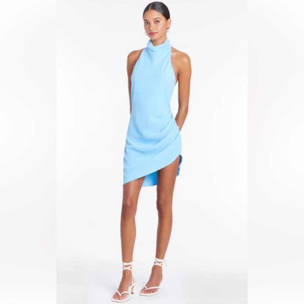 Nwt Amanda Uprichard Samba Light Blue Halter Dress